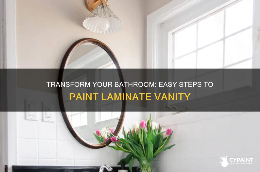how to paint a laminate bathroom vanity