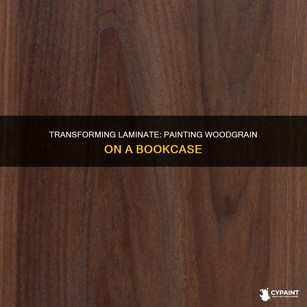 how to paint a laminate bookcase with a woodgrain