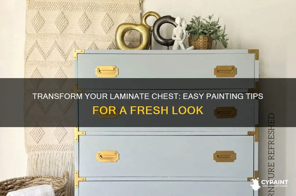how to paint a laminate chest of drawers