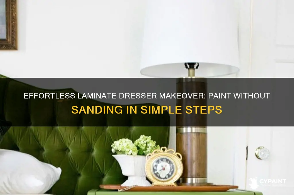 how to paint a laminate dresser without sanding