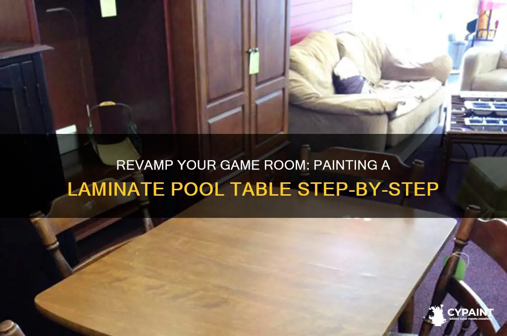 how to paint a laminate pool table