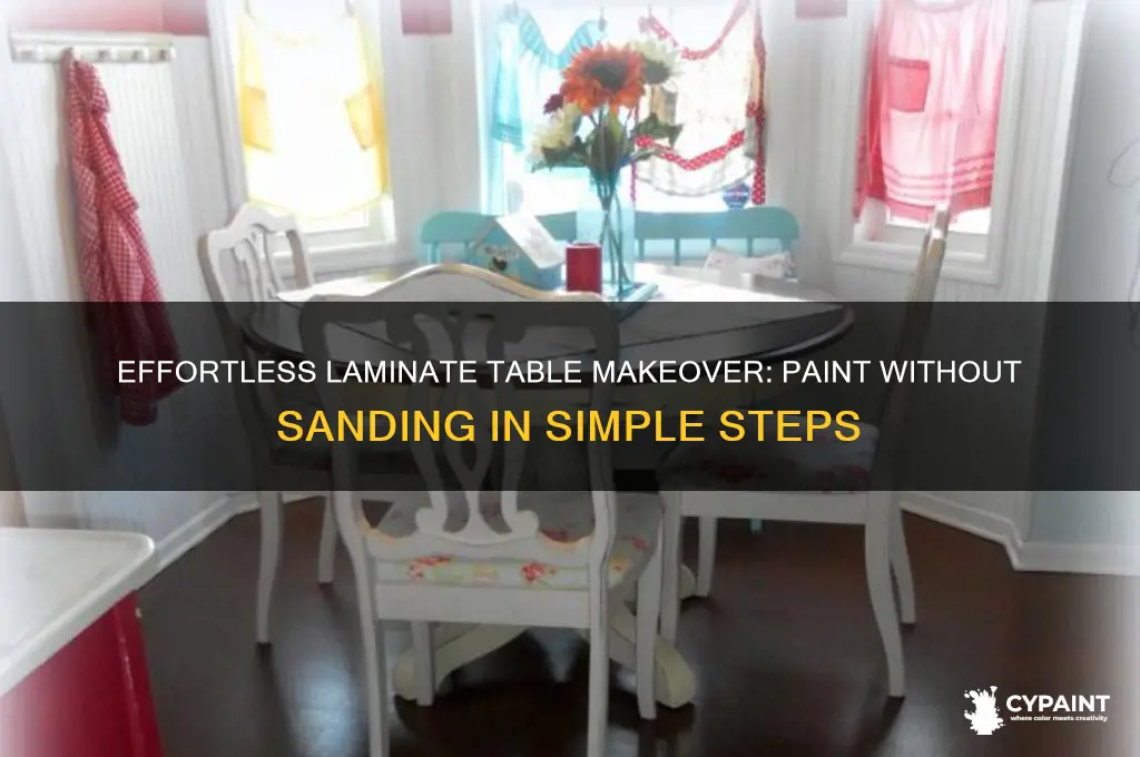 how to paint a laminate table without sanding