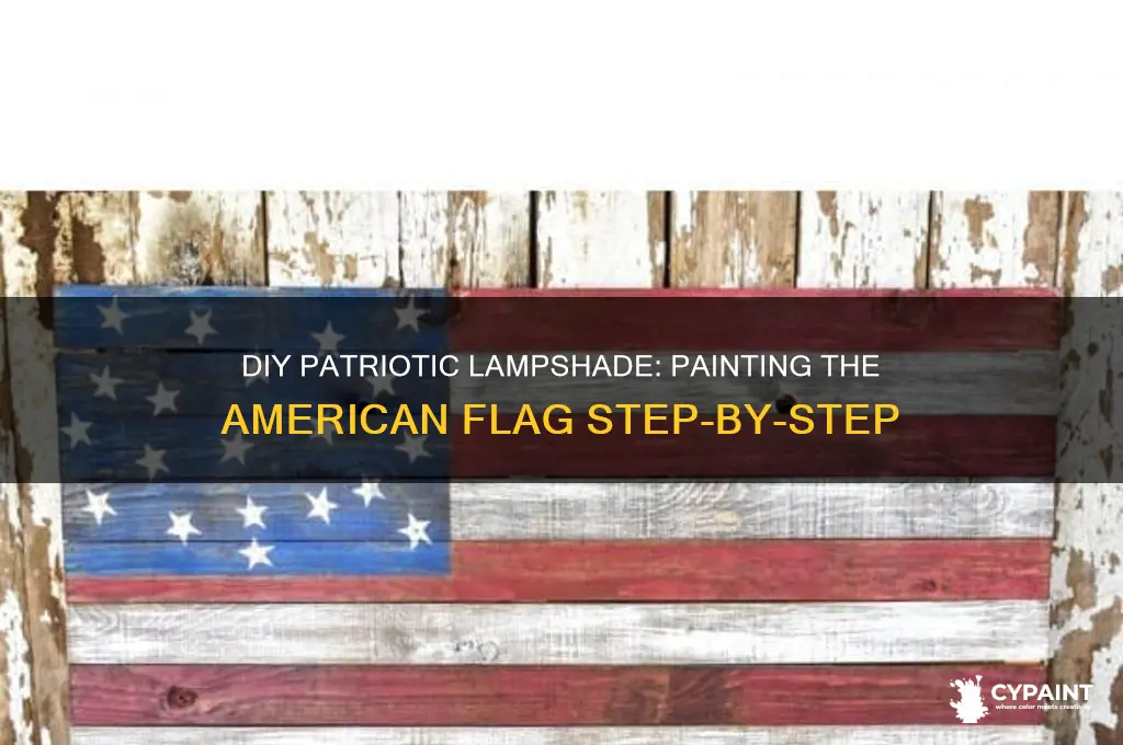 how to paint a lampshade american flag