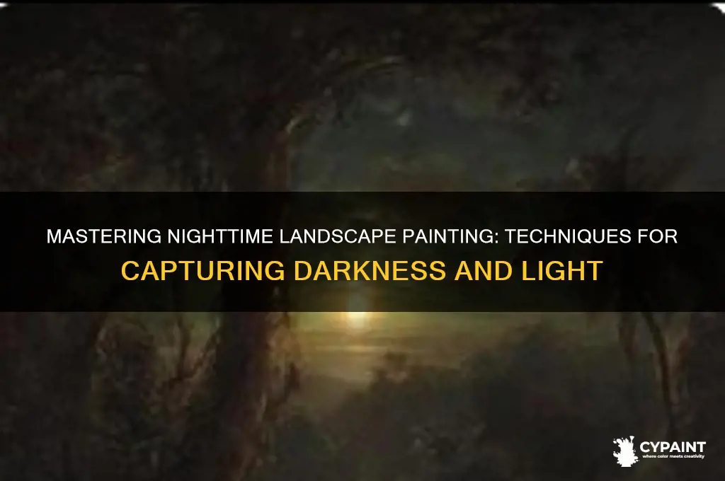 how to paint a landscape at night