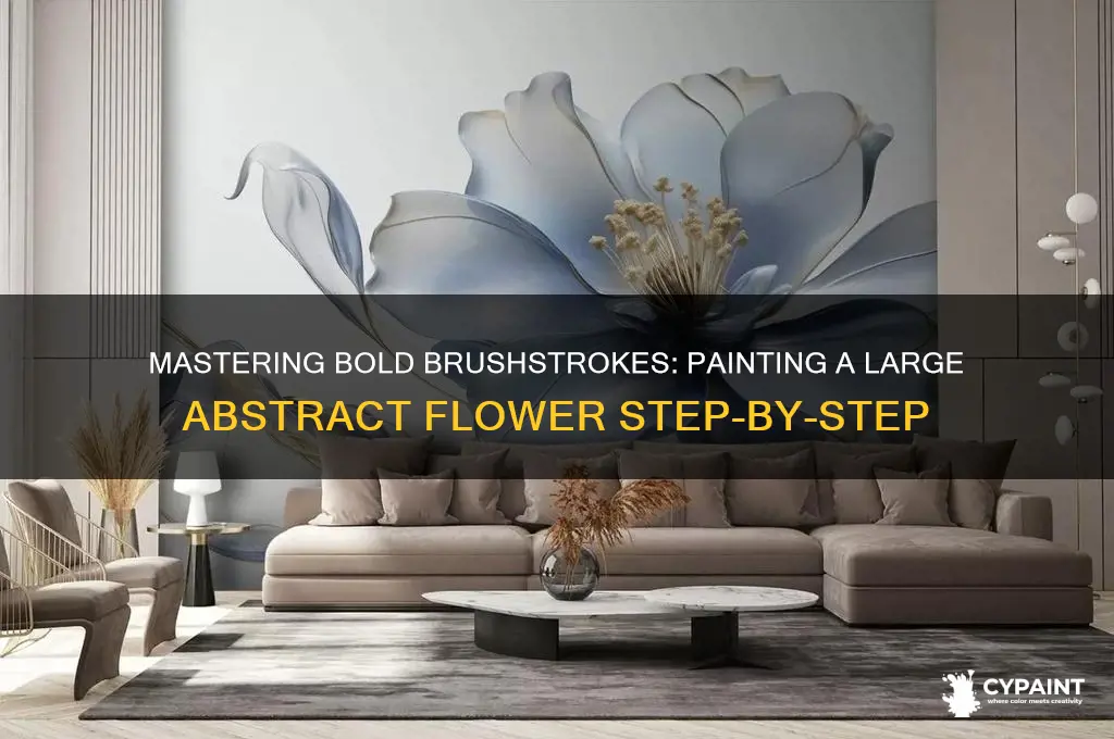 how to paint a large abstract flower