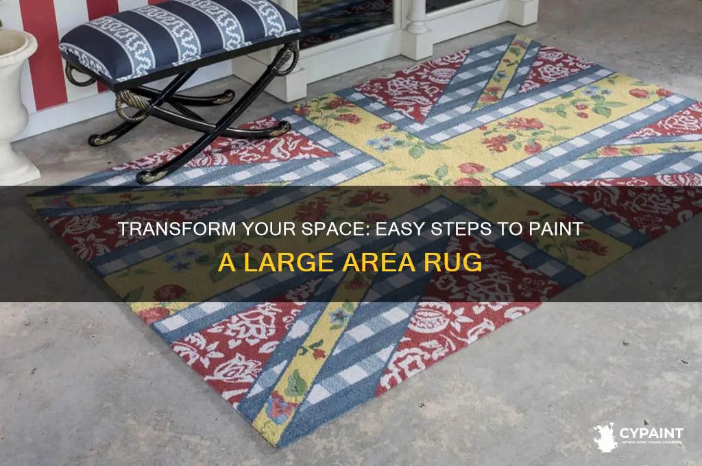 how to paint a large area rug