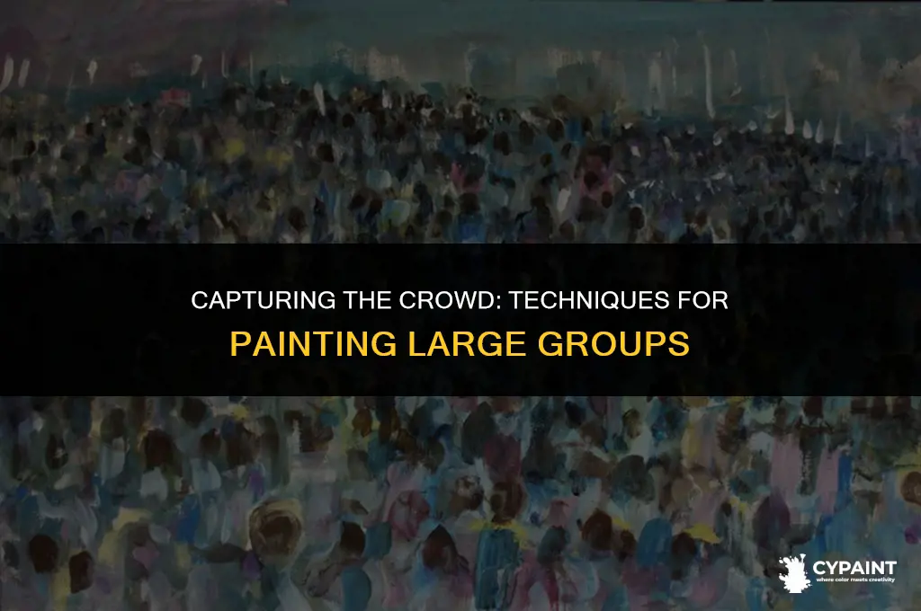 how to paint a large group of people in painting