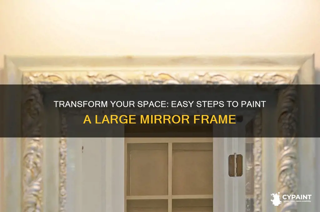 how to paint a large mirror frame