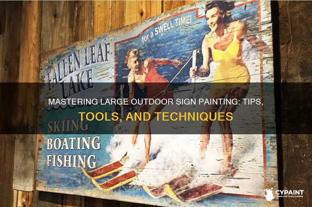 how to paint a large outdoor sign