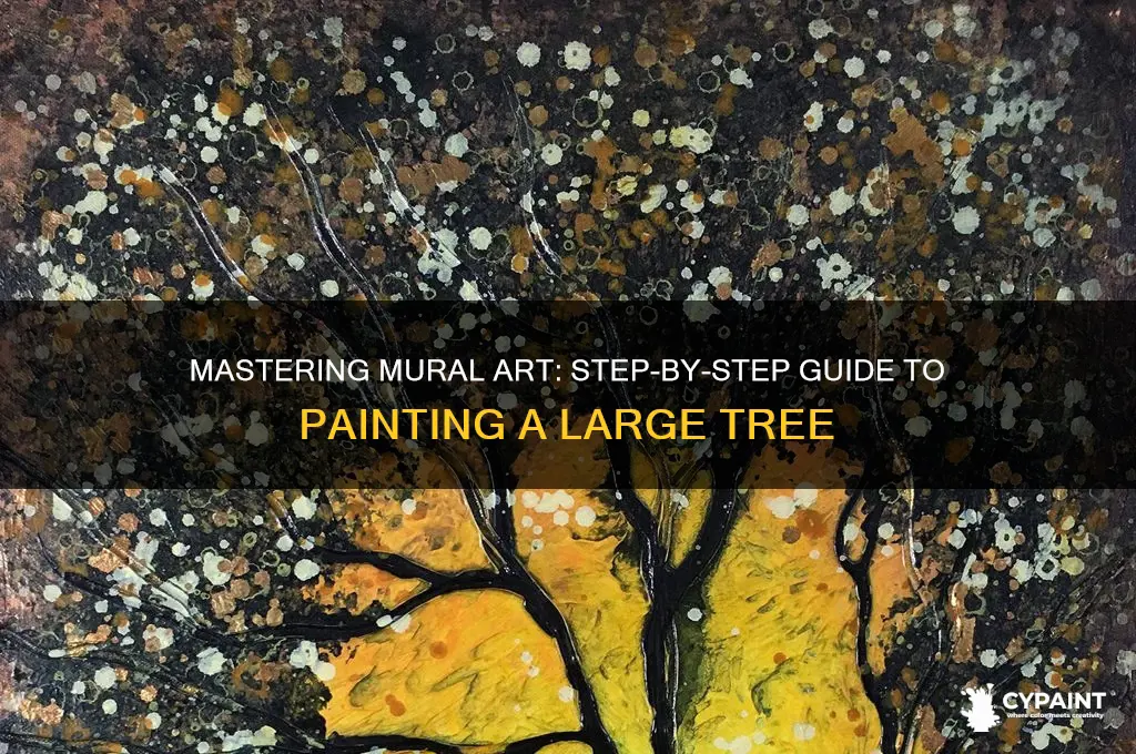 how to paint a large tree mural