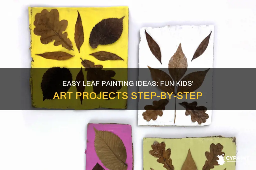 how to paint a leaf art for kids