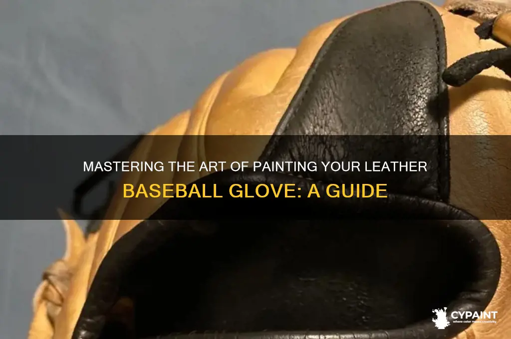 how to paint a leather baseball glove