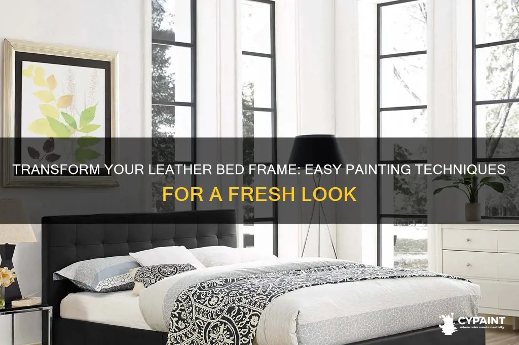 how to paint a leather bed frame