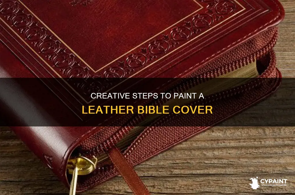 how to paint a leather bible cover