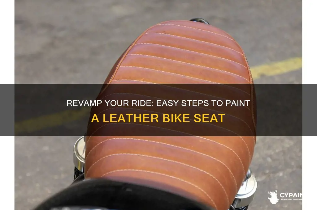 how to paint a leather bike seat