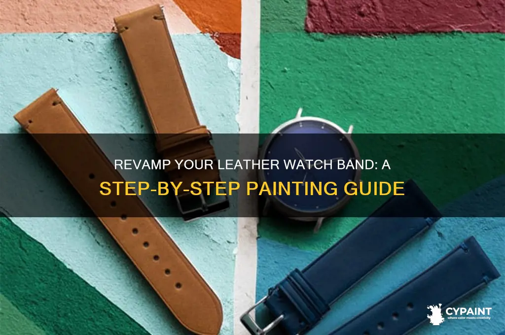 how to paint a leather watch band