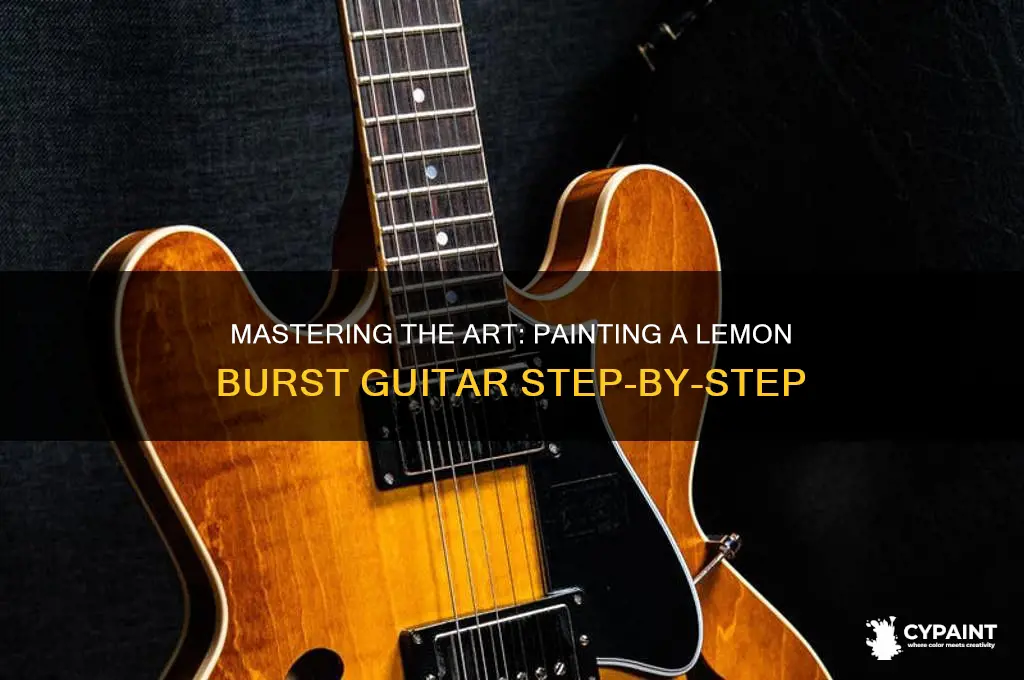 how to paint a lemen burst guitar
