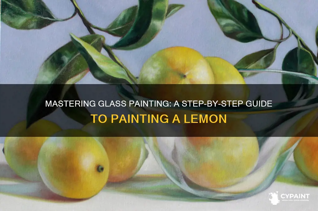 how to paint a lemon on a glass
