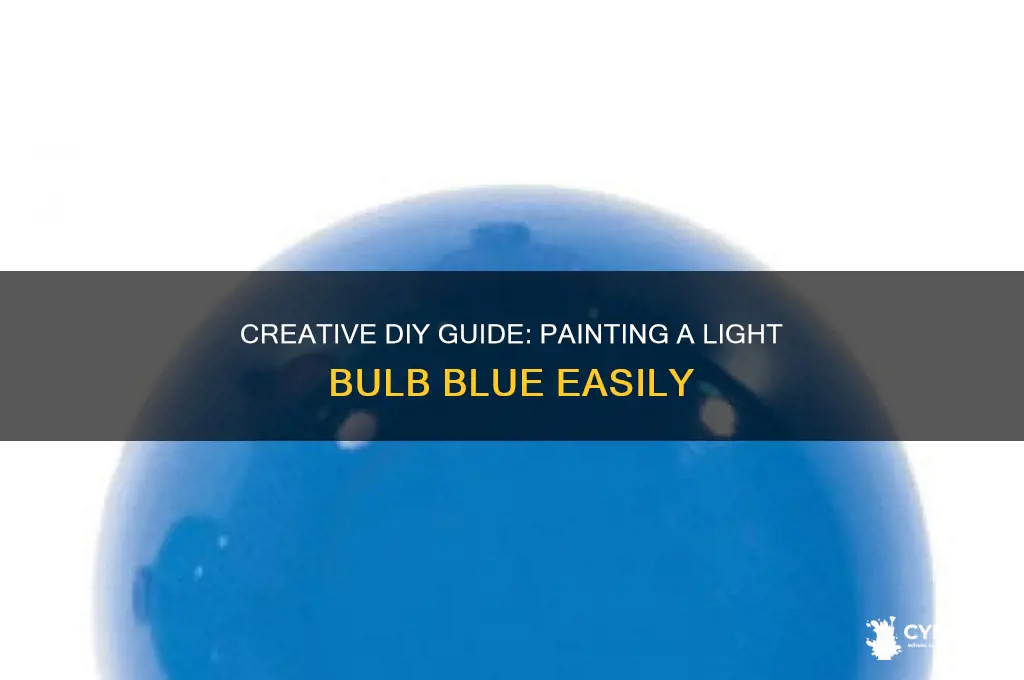 how to paint a light bulb blue