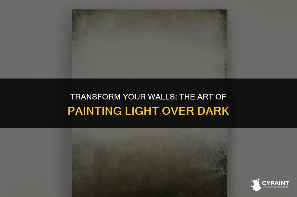 how to paint a light colour over a dark colour