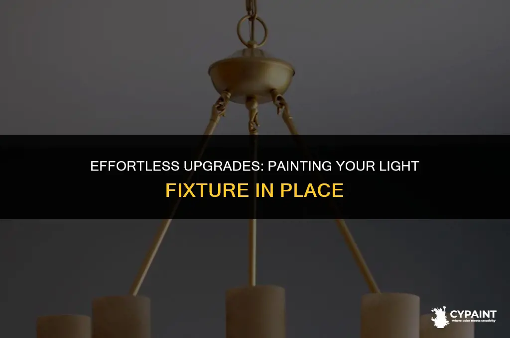 how to paint a light fixture without taking it down
