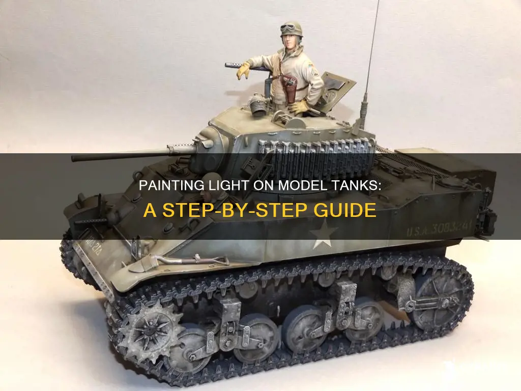 how to paint a light on a model tank