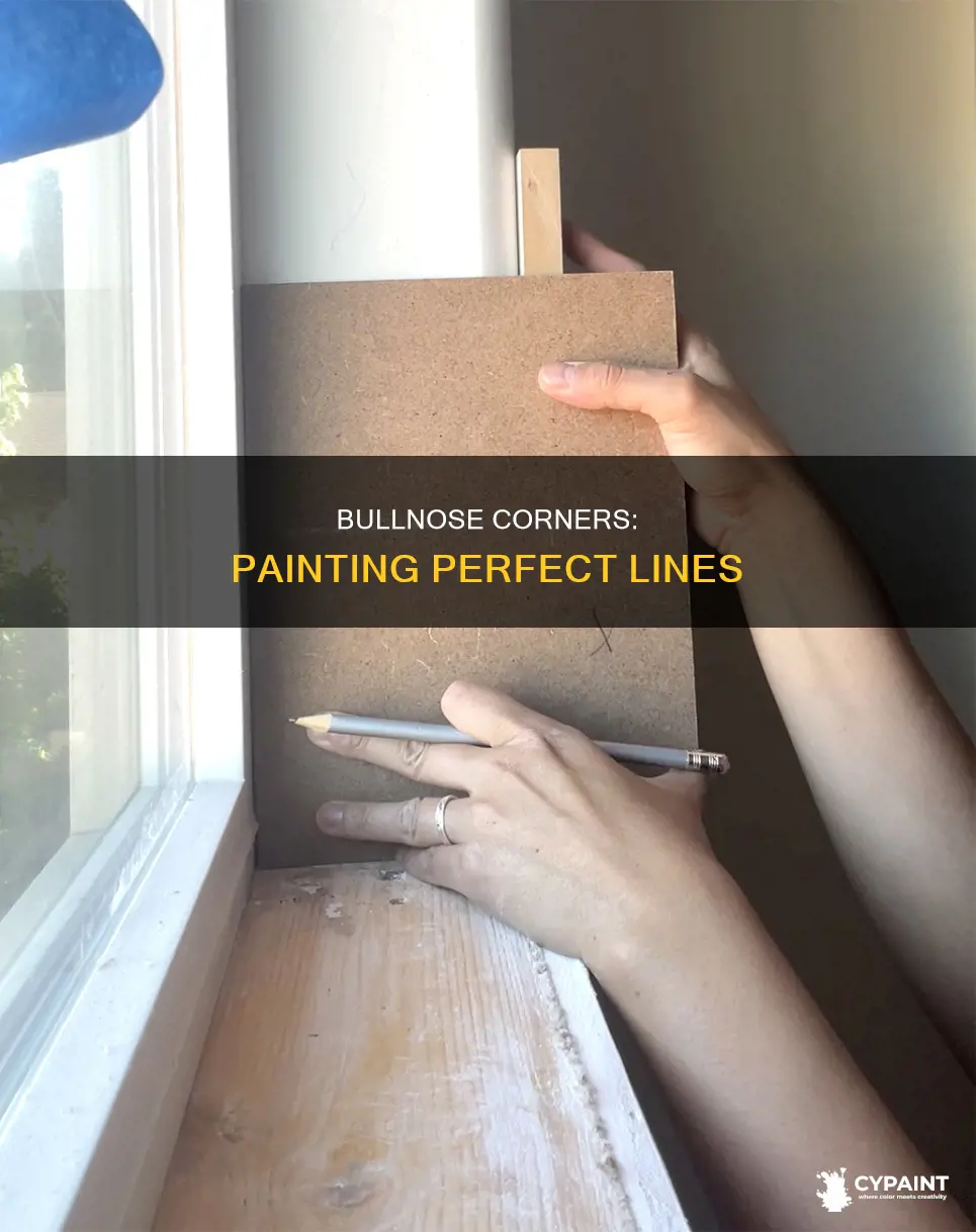 how to paint a line on a bullnose corner