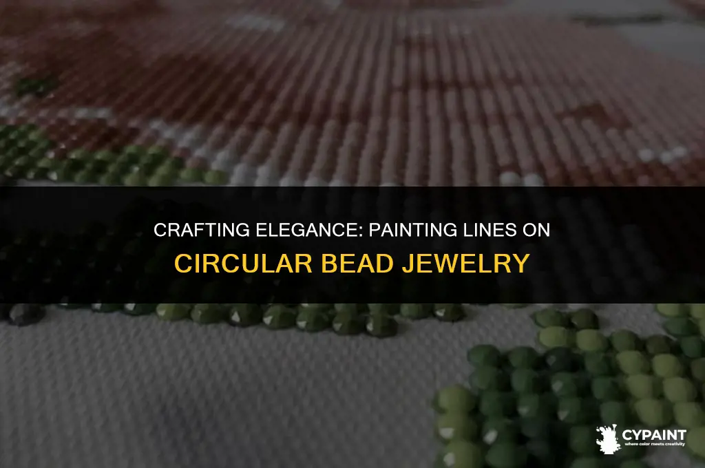 how to paint a line on a circular bead jewelry