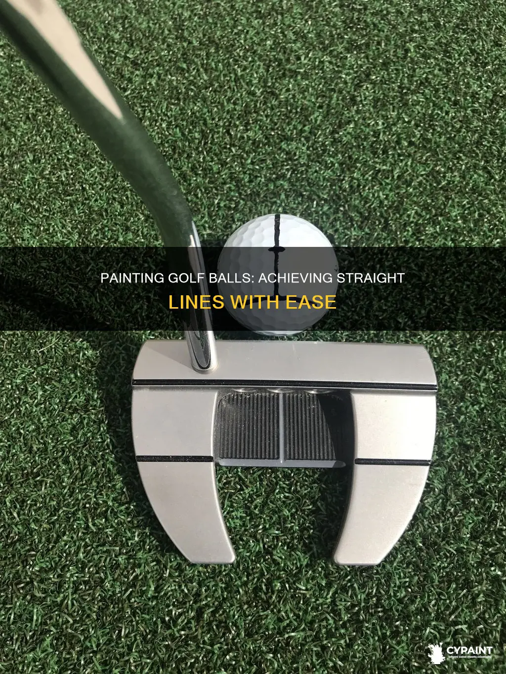 how to paint a line on a golf ball