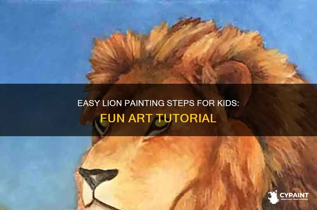 how to paint a lion for kids