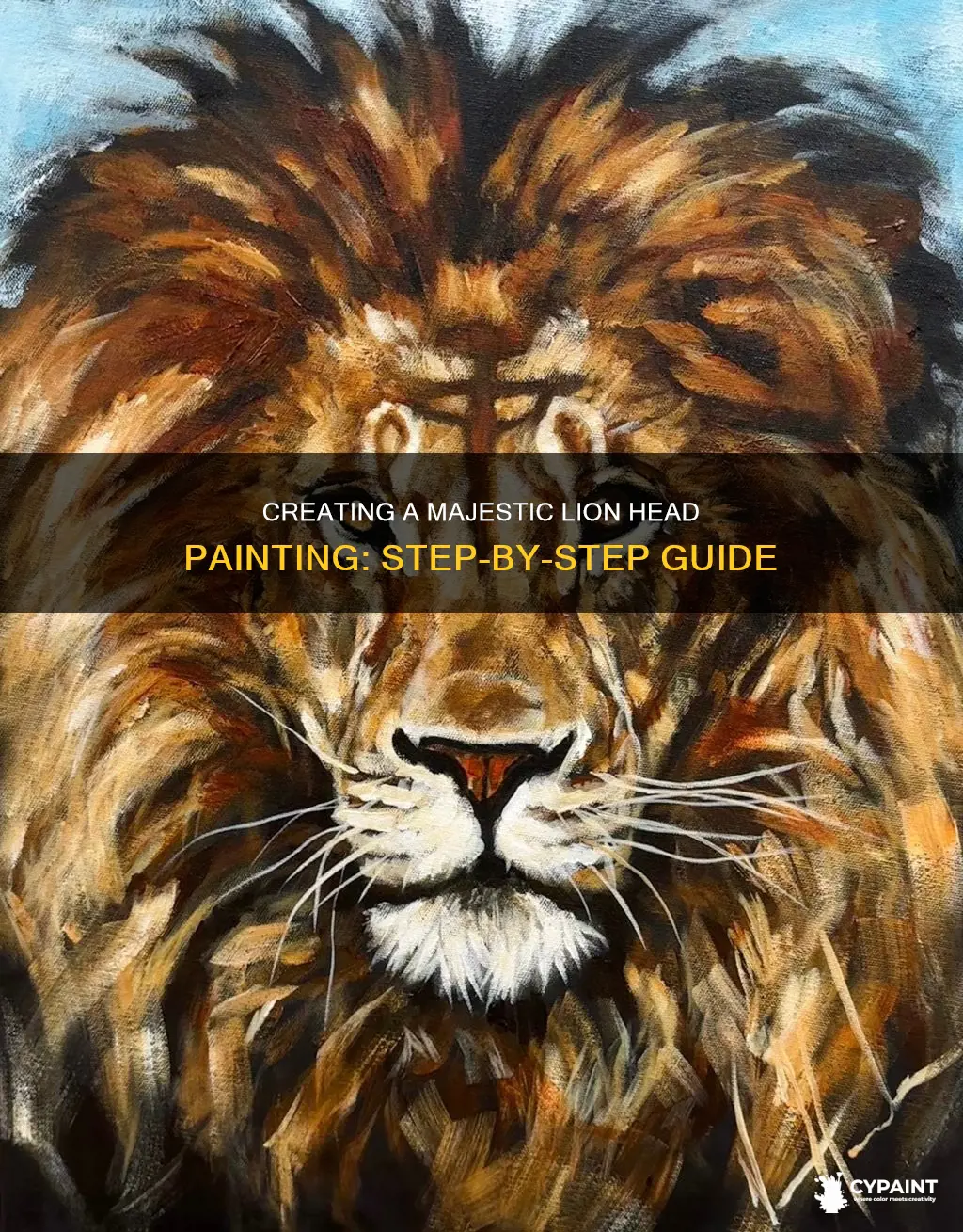 how to paint a lion head step by step