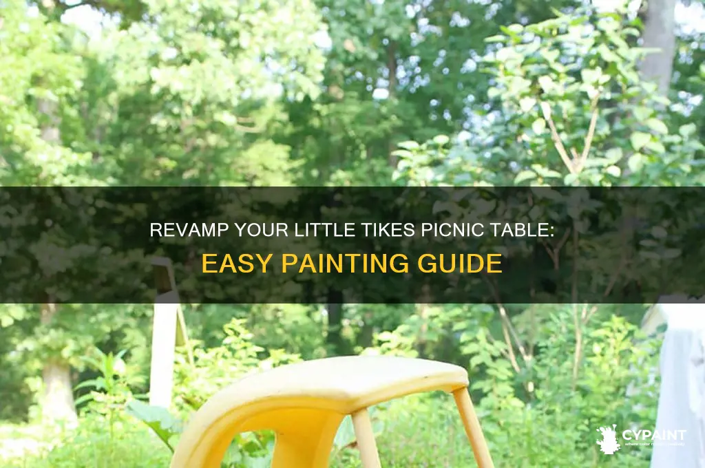 how to paint a little tikes picnic table