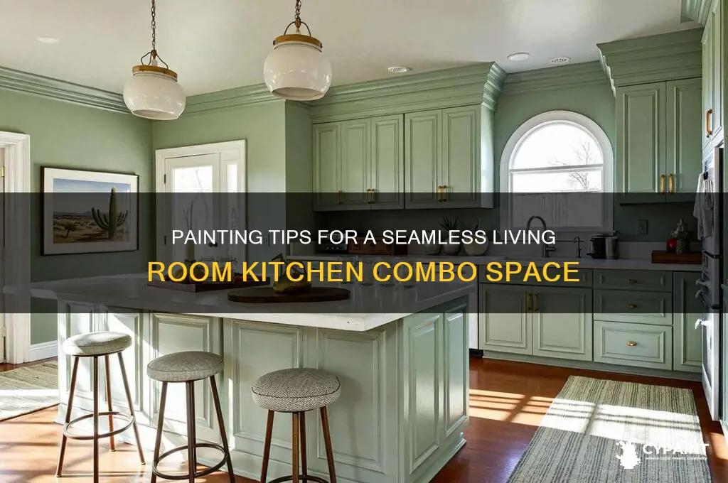 how to paint a living room kitchen combo