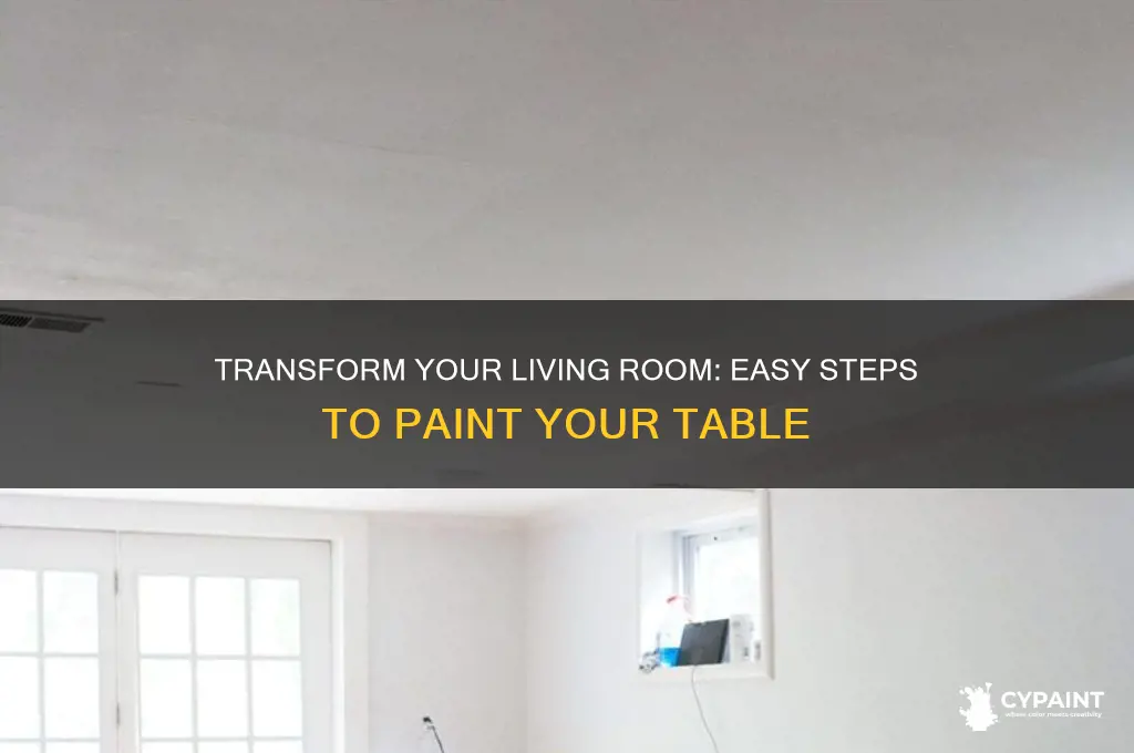 how to paint a living room table