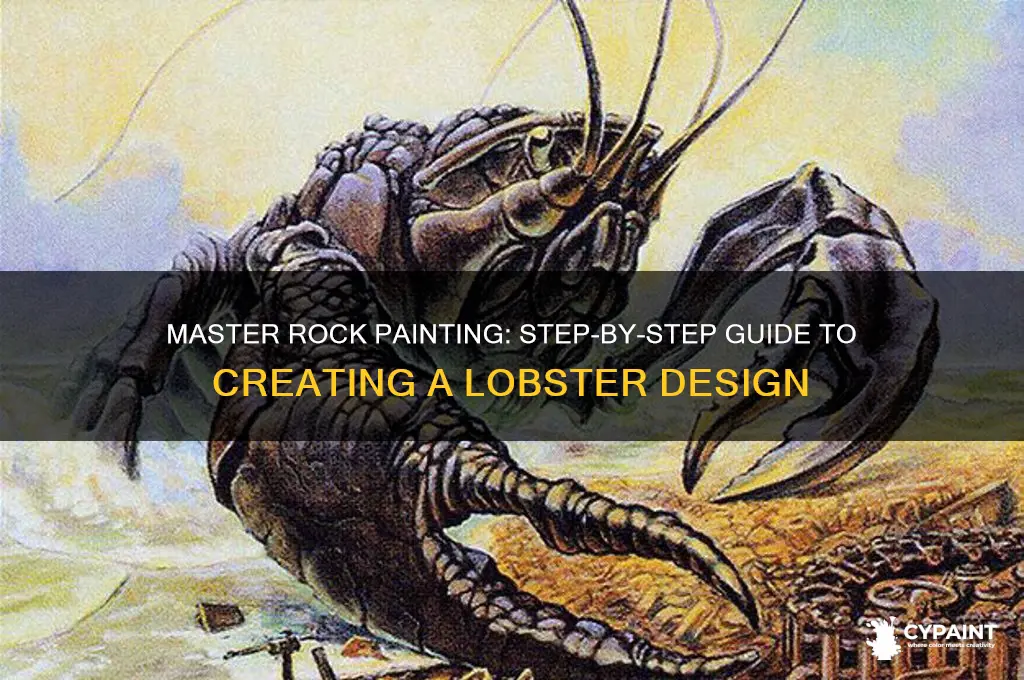how to paint a lobster on a rock