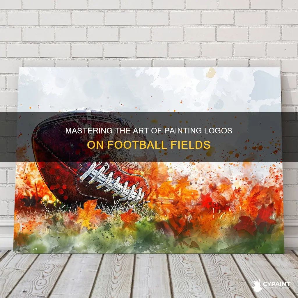 how to paint a logo on a football field