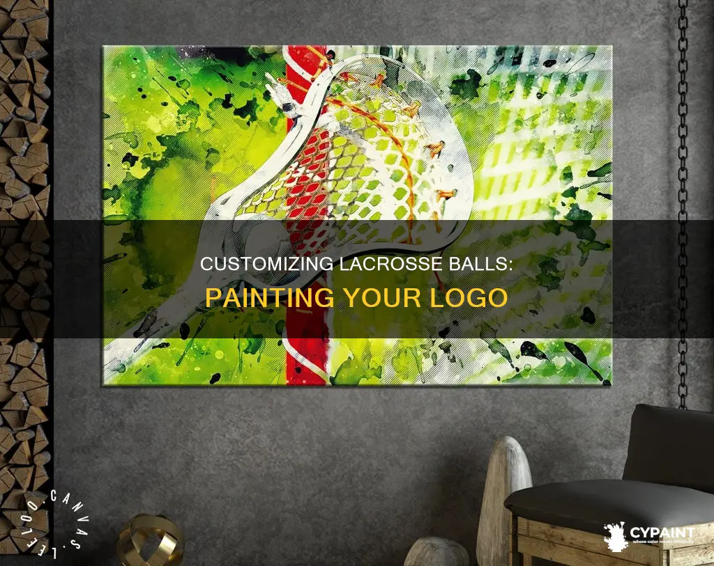 how to paint a logo on a lacrosse ball