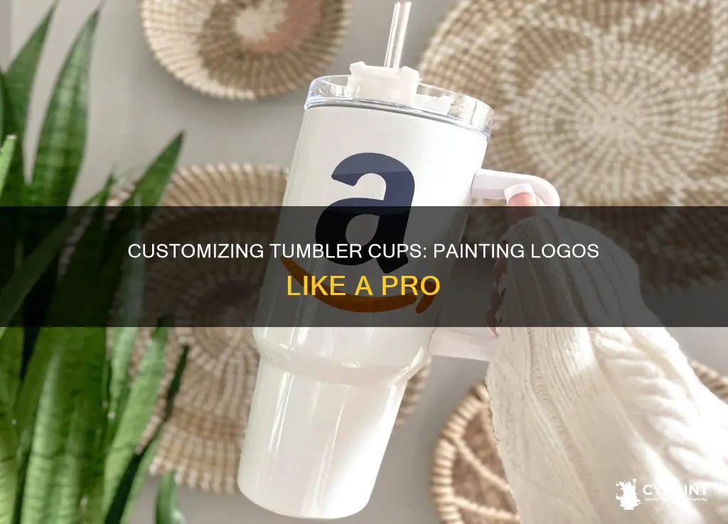 how to paint a logo on a tumbler cup