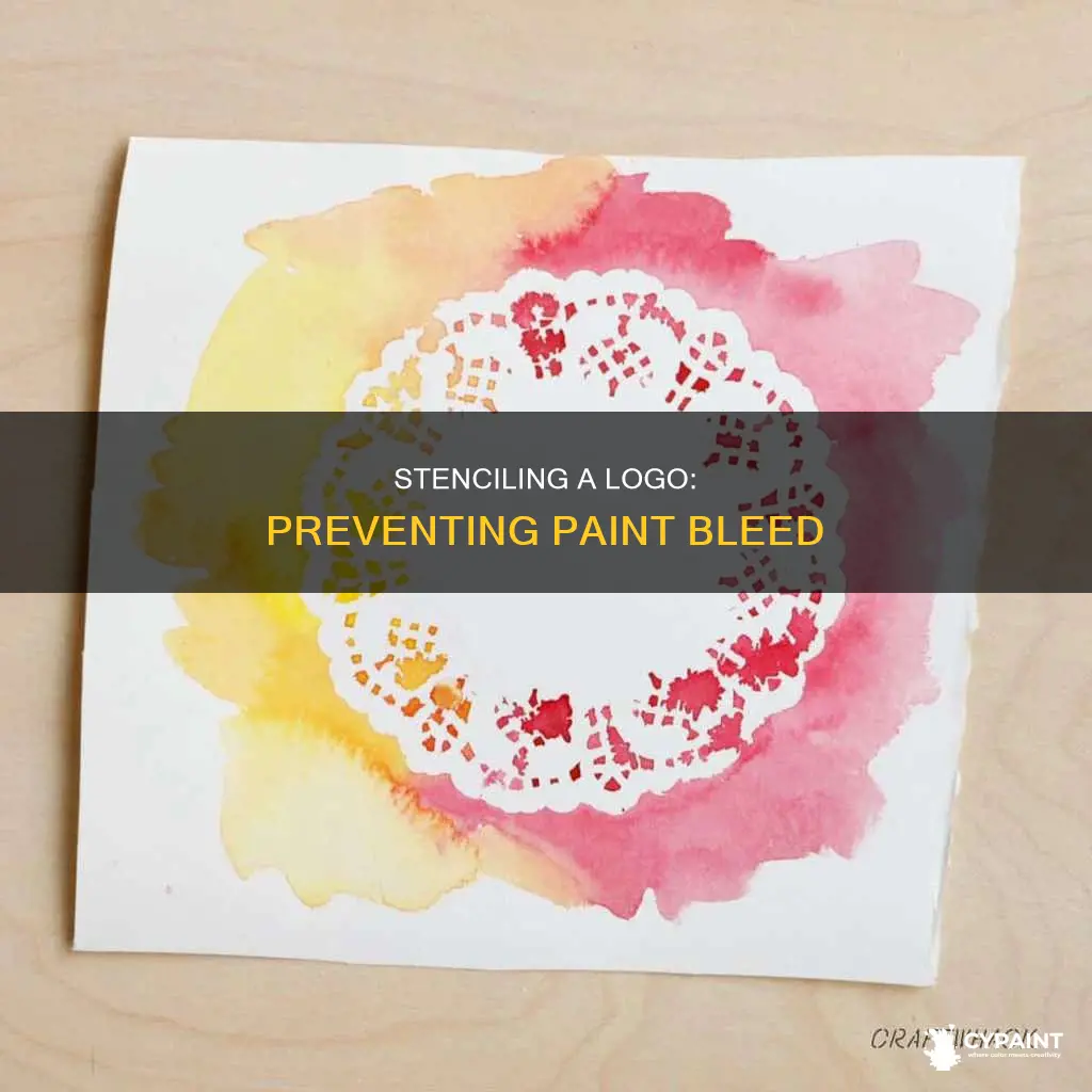 how to paint a logo with stencils without bleeding