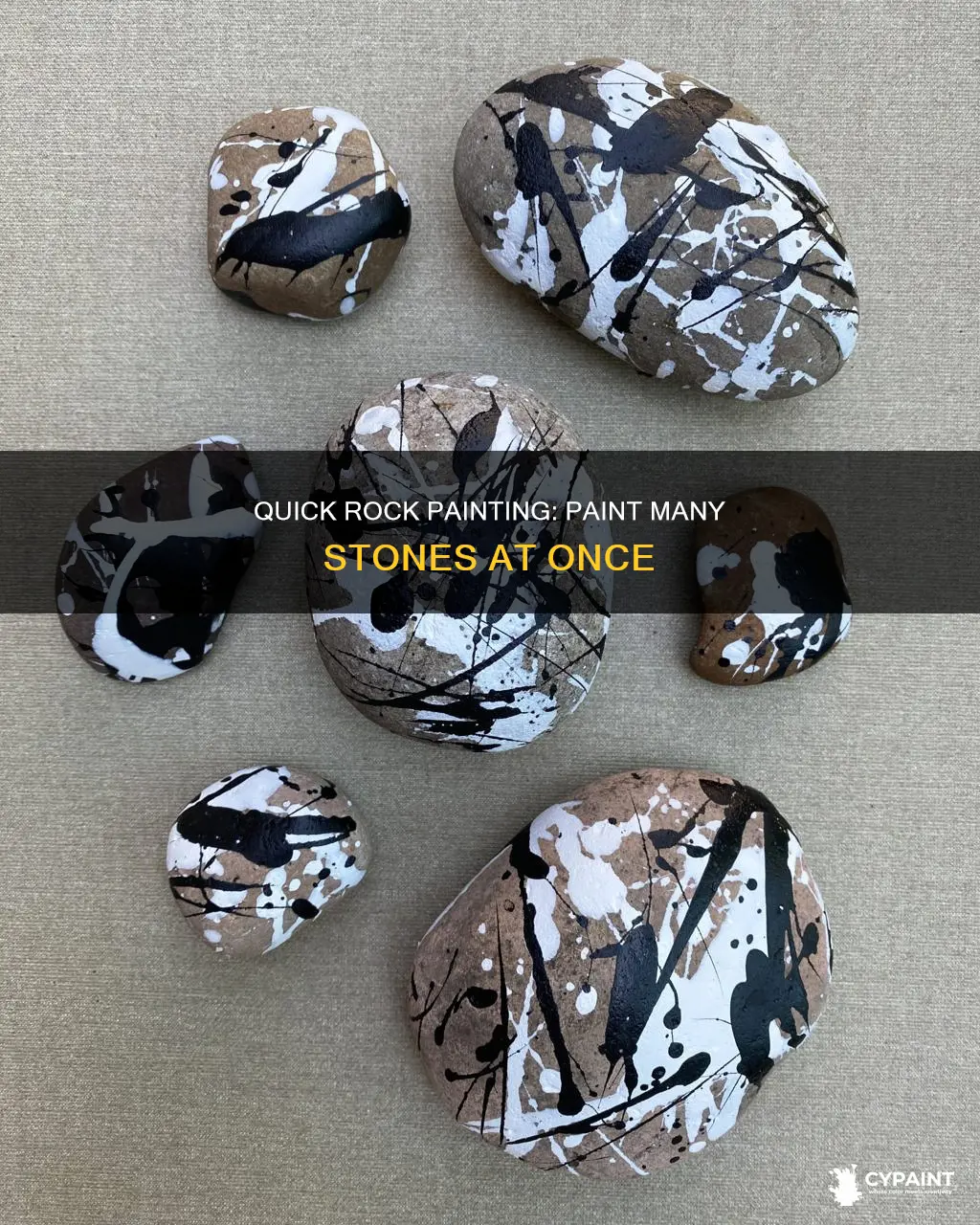 how to paint a lot of rocks at once