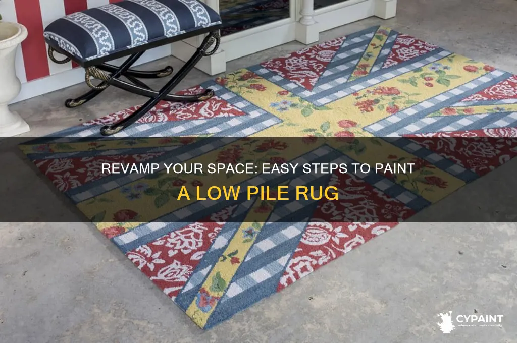 how to paint a low pile rug