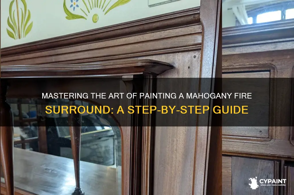 how to paint a mahogany fire surround