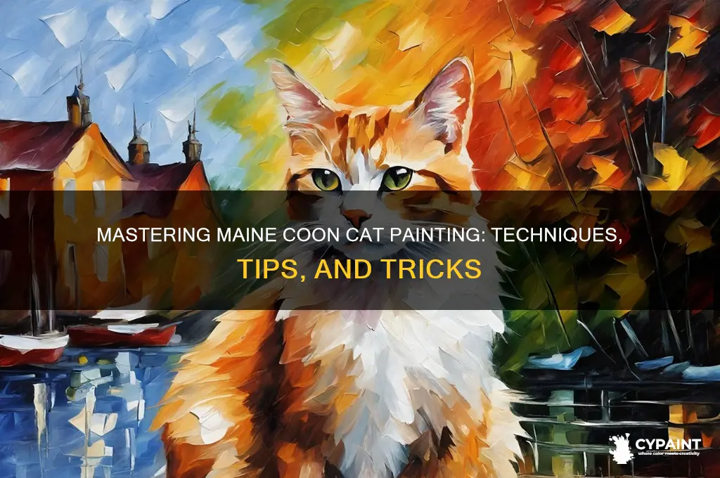 how to paint a maine coon cat