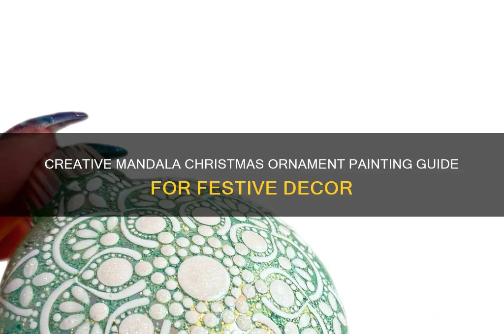 how to paint a mandala christmas ornament