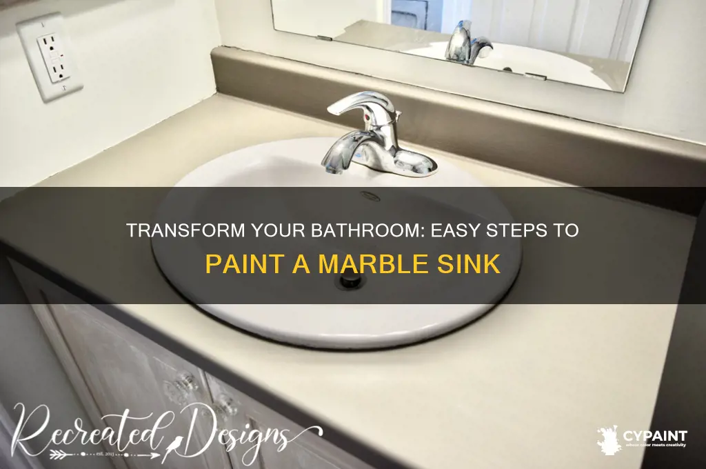 how to paint a marble bathroom sink