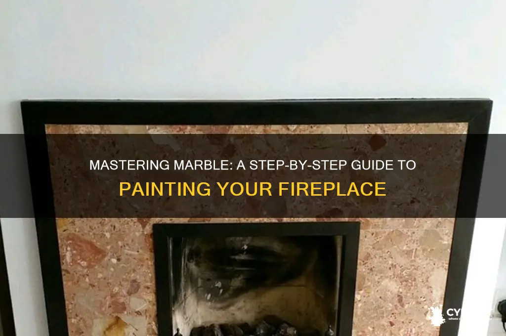 how to paint a marble effect fireplace
