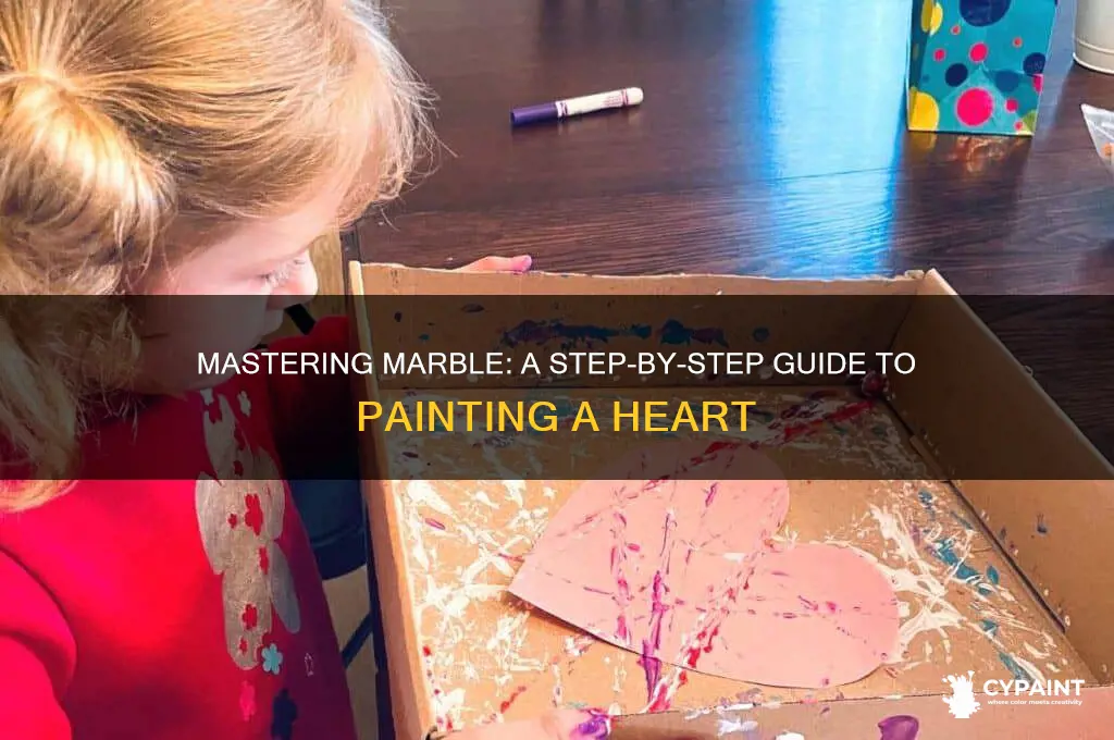 how to paint a marble effect heart