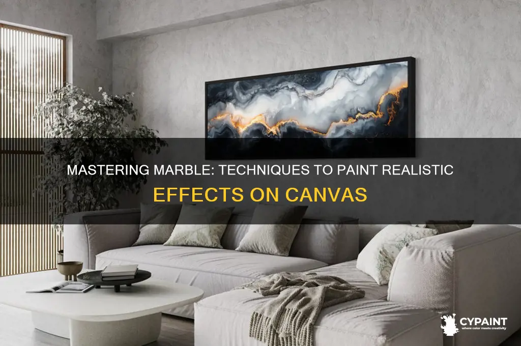 how to paint a marble effect on cancas