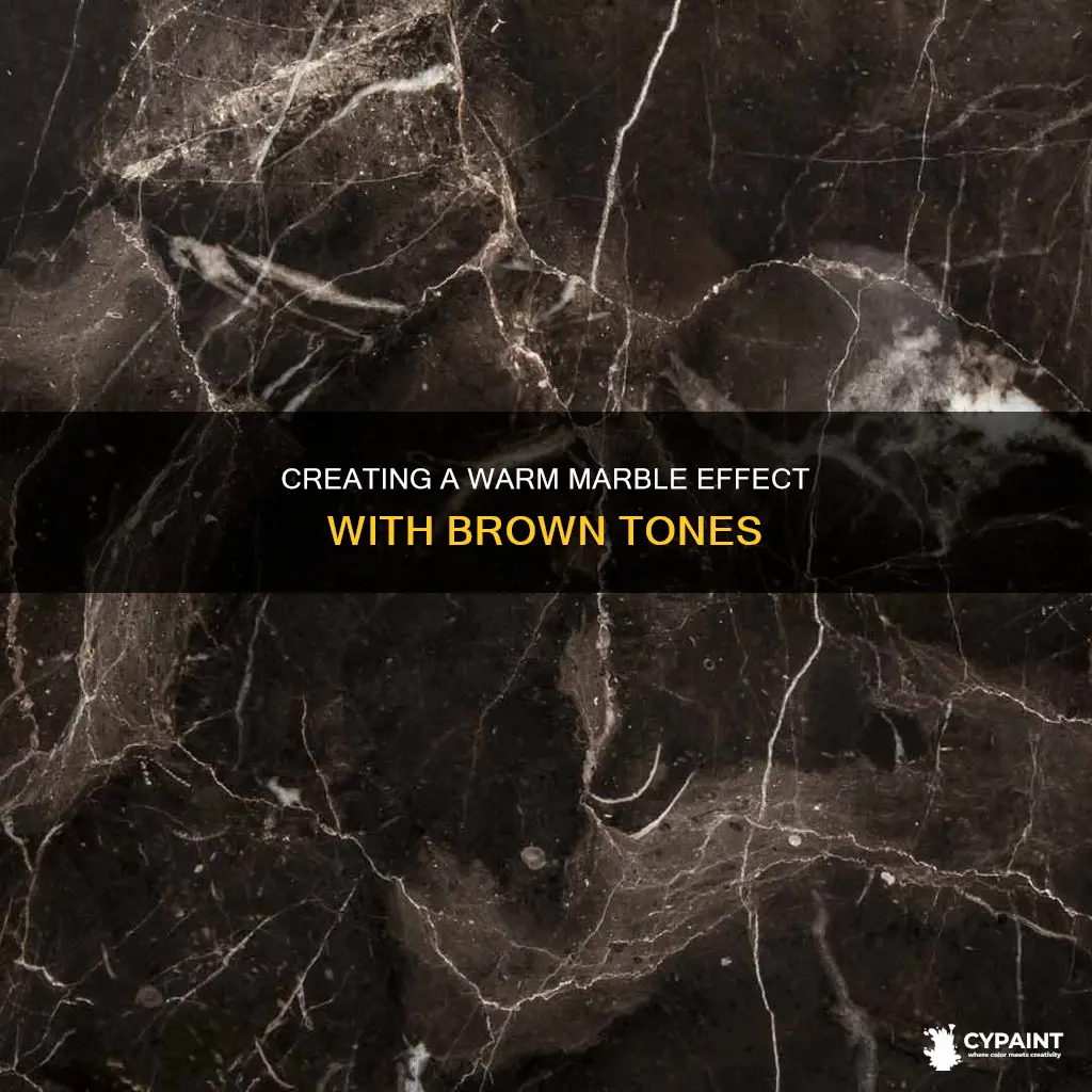 how to paint a marble effect with brown tones