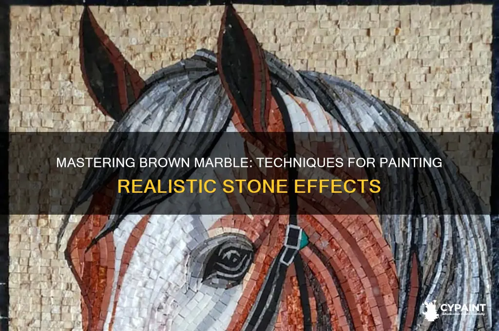 how to paint a marble effect with brown